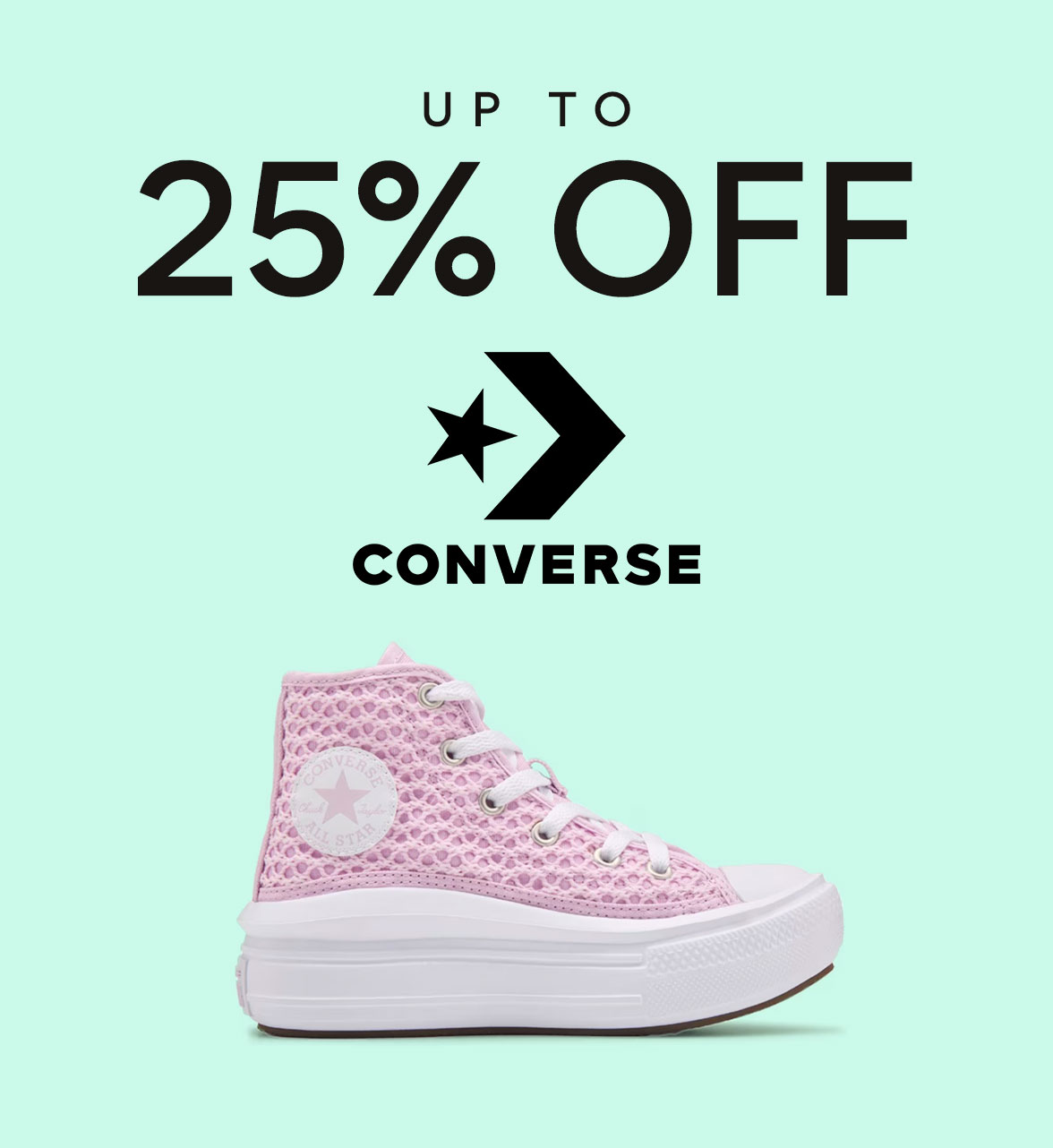 up to 25% off converse