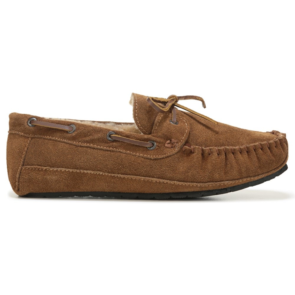 MINNETONKA outlets Original Twin Gore Sherpa Moccasin Slippers Cinnamon Men's Size 9