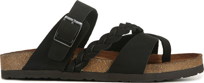 White Mountain Women's Hazy Leather Footbed Sandal | Famous