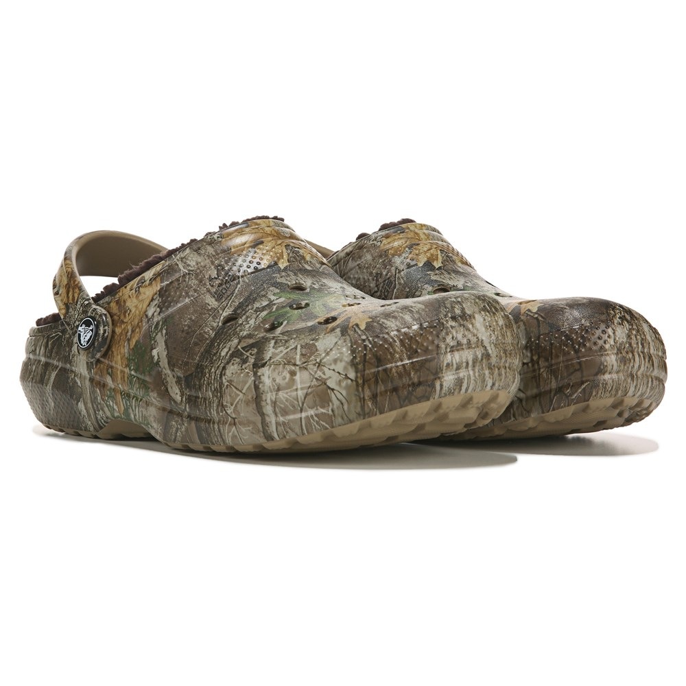 mens camo fuzzy crocs