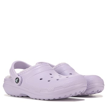 purple fuzz lined crocs