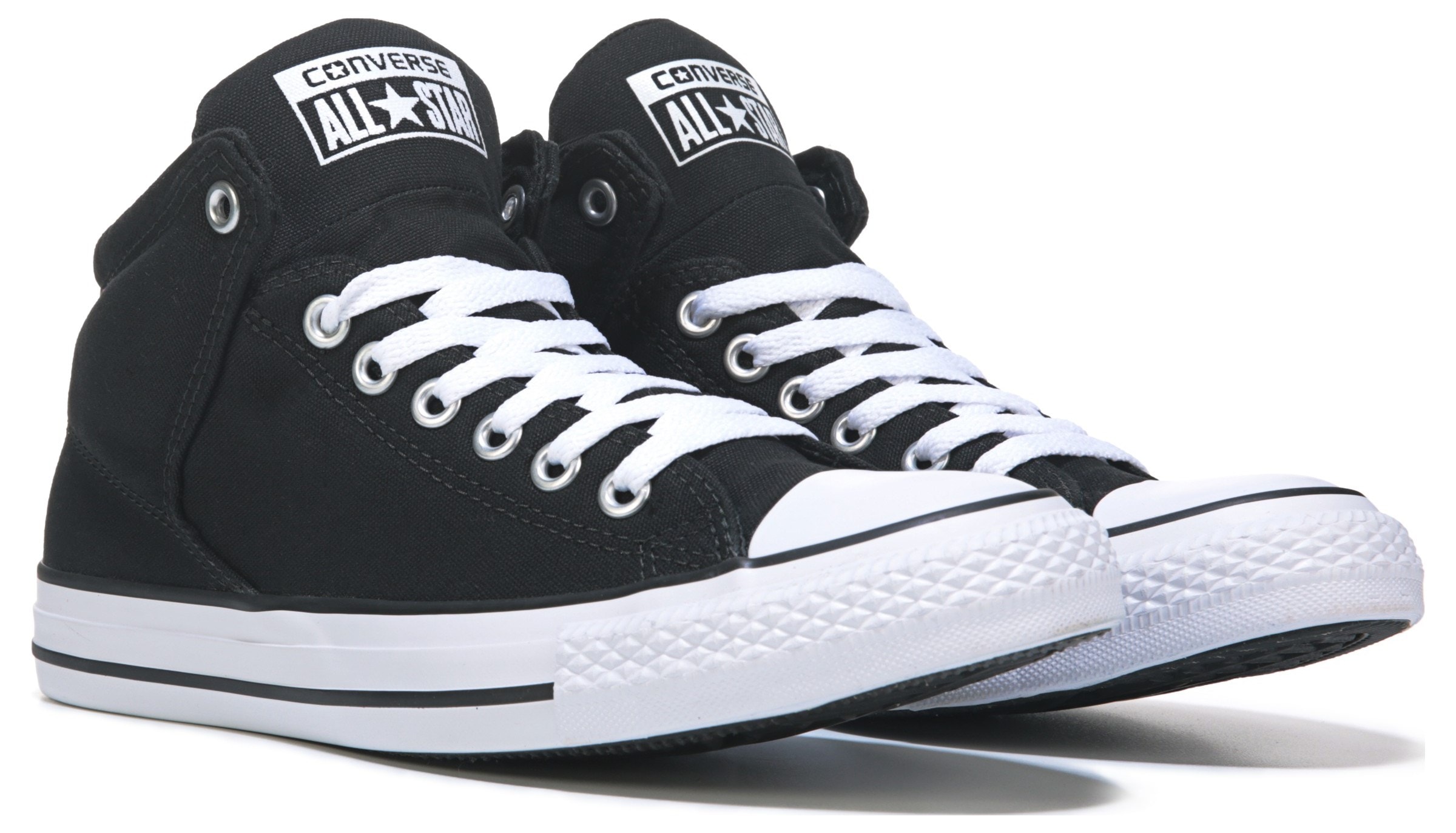 Converse black and outlet white high cut