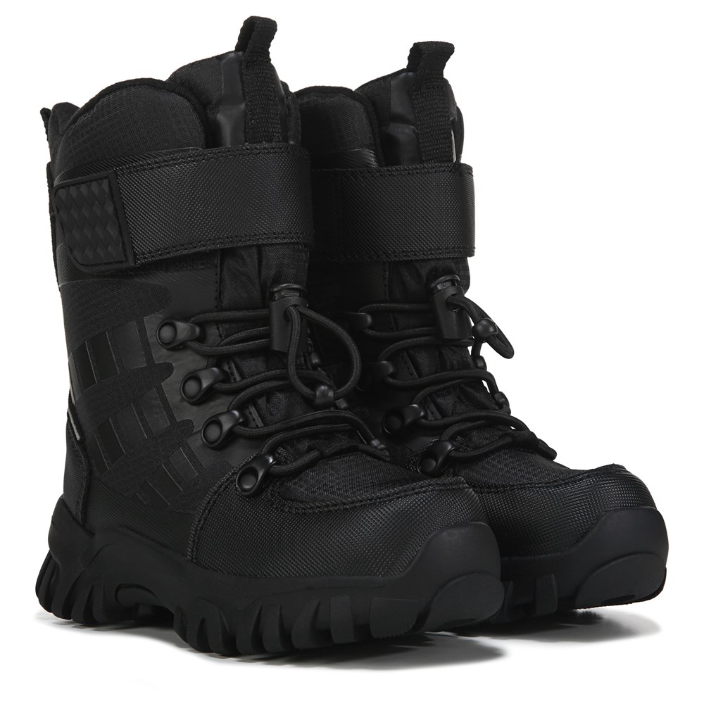 Kids black clearance military boots