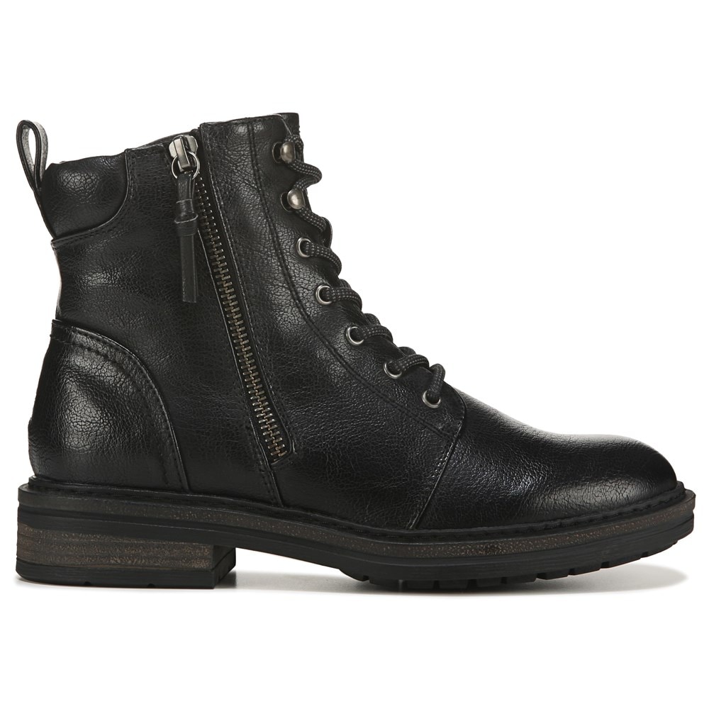 Black Lace-up Boots for Women