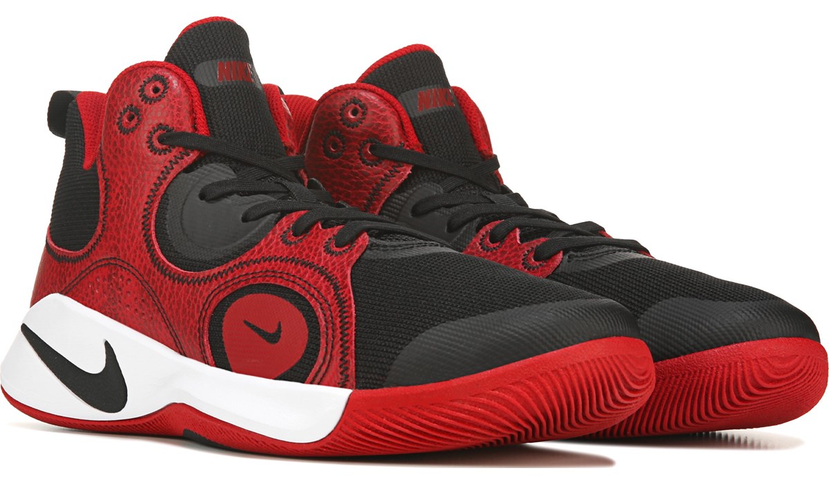 nike fly by mid red black