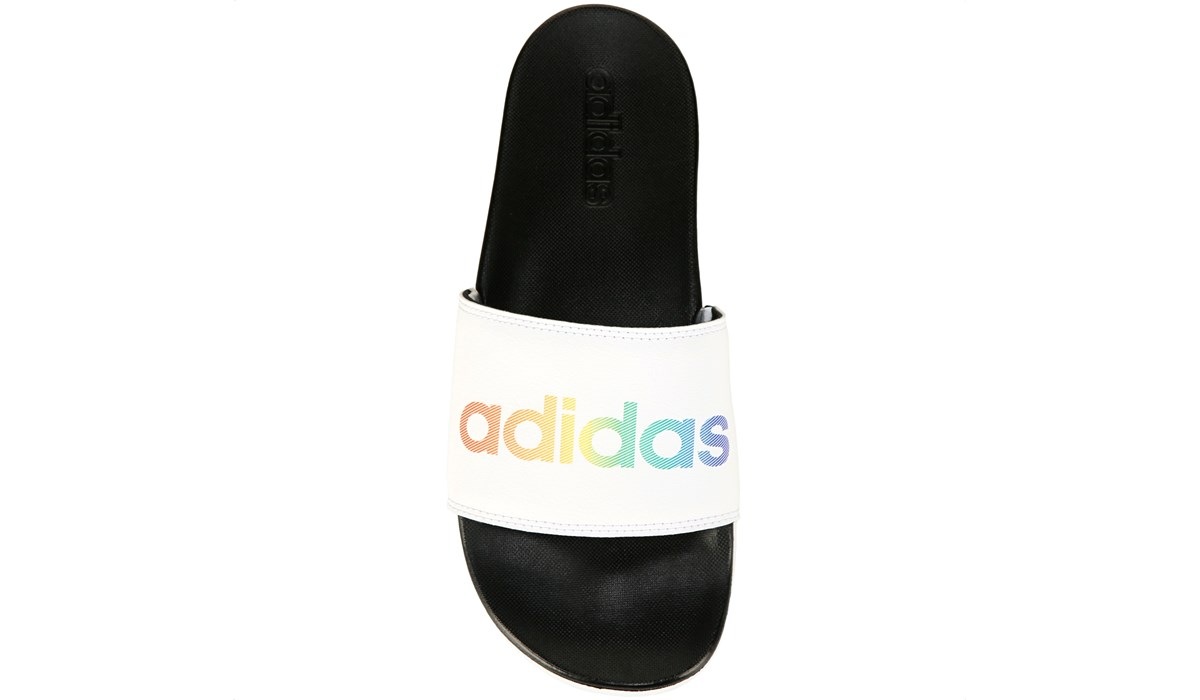 adidas adilette cloudfoam striped womens slide sandals