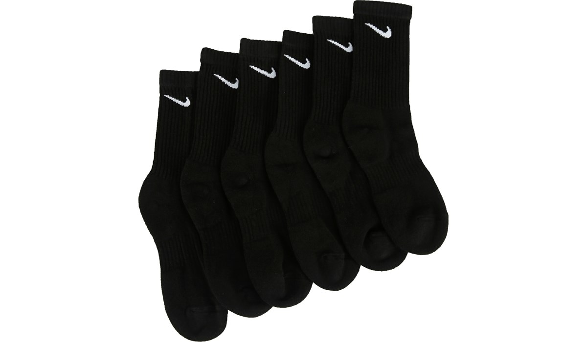 Nike Men's Dri-Fit Everyday Cushioned Crew Socks  Cotton, Everyday Black  (6 Pairs), Medium : : Clothing, Shoes & Accessories