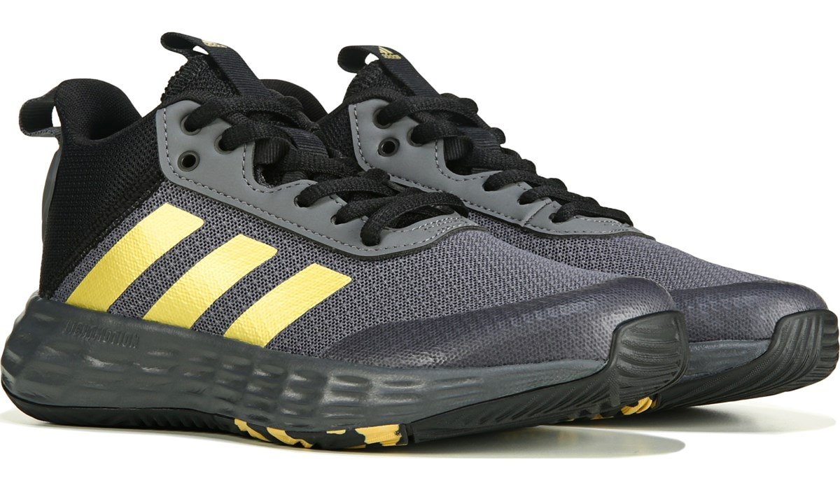 Adidas basketball shoes hot sale black and gold