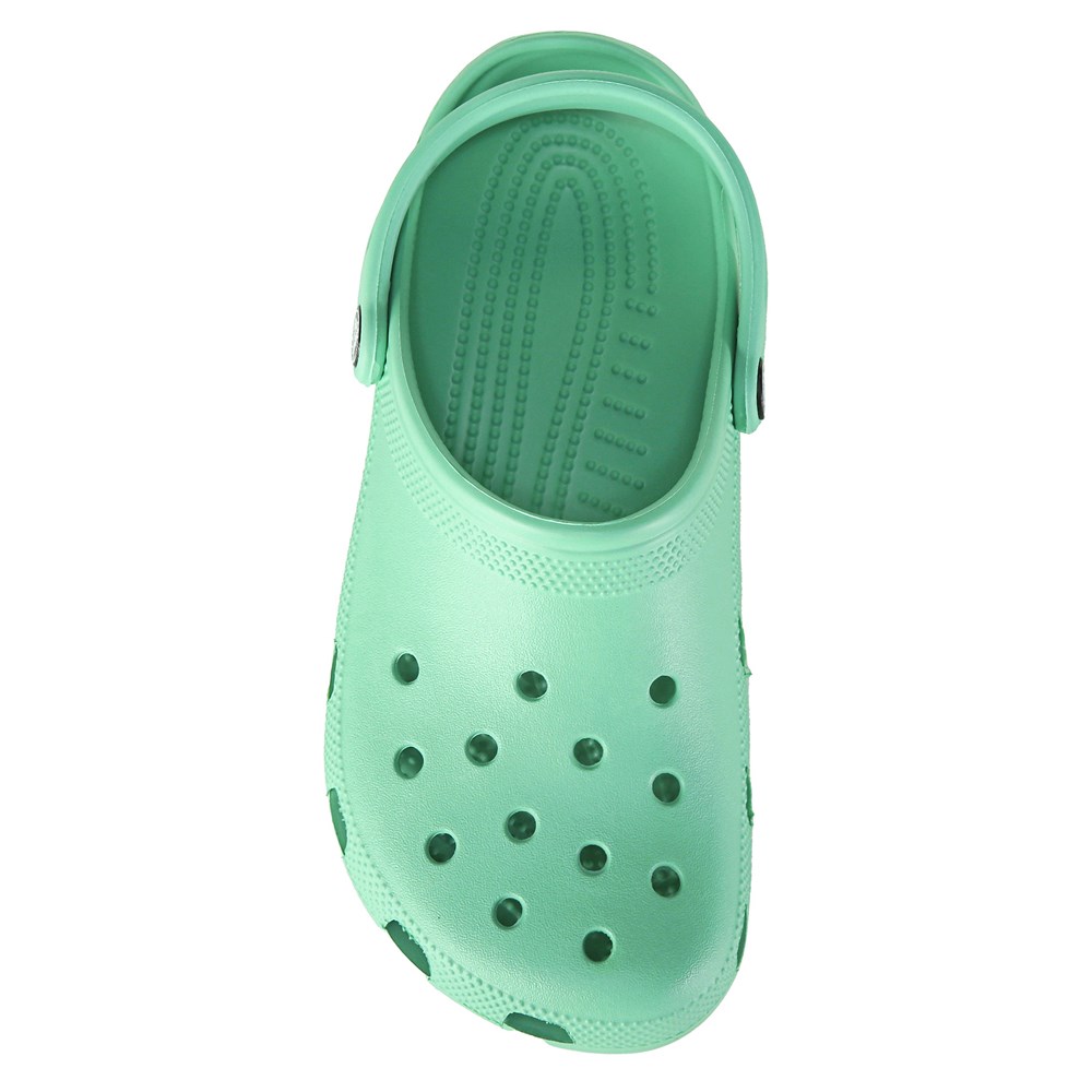 Crocs CLASSIC PLATFORM FLIP - Pool shoes - jade stone/neon green