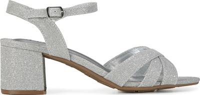 Low block heel sale sandals grey