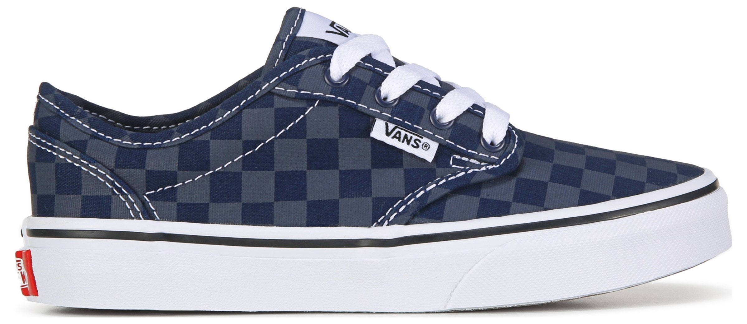 Navy and white checkered on sale vans