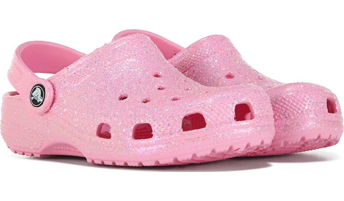 Crocs Classic Glitter Clog - Little Kid / Big Kid - Flamingo Pink